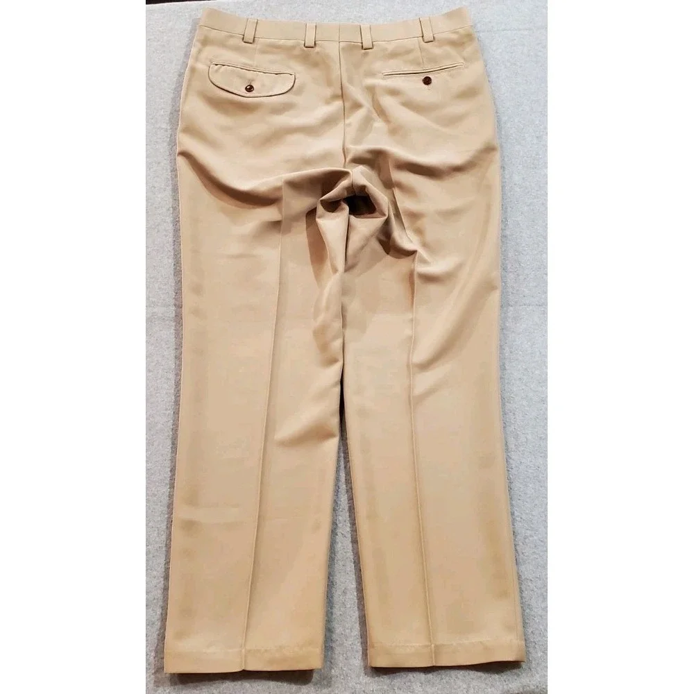 Orvis Men's Tan Pants Size 38 Pleated‎ Front Straight Leg Classic Fit